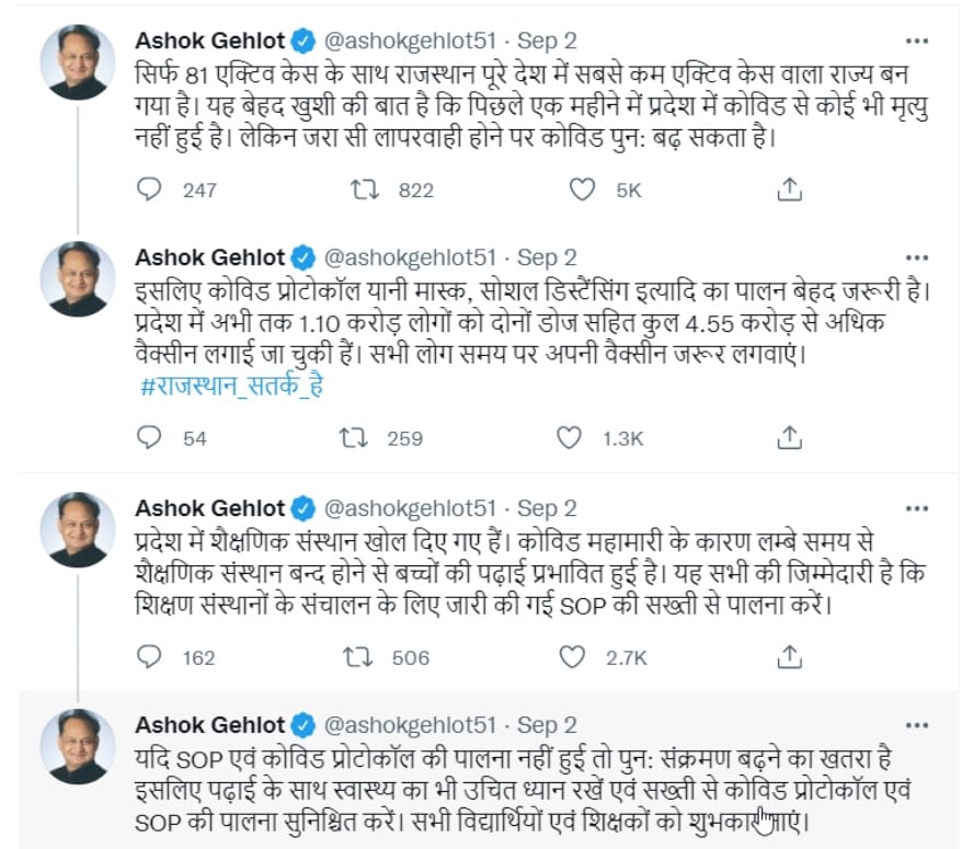 राजस्थान बना सबसे कम कोरोना संक्रमितों वाला राज्य राजस्थान बना सबसे कम कोरोना संक्रमितों वाला राज्य