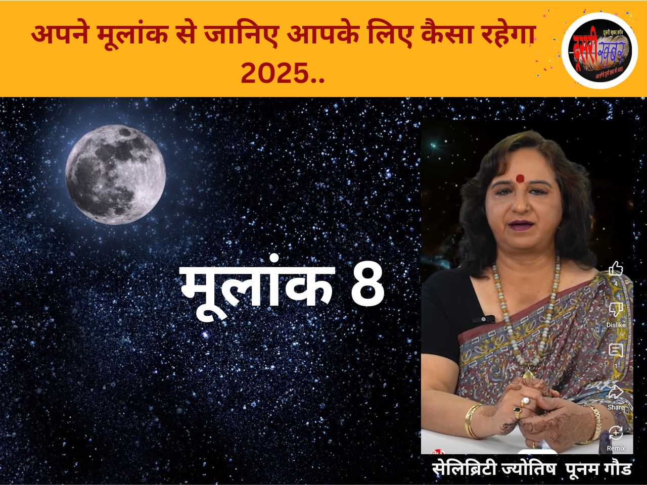 8 मूलांक वालों के लिए कैसा रहेगा 2025… सुनिए 60 सैकेंड में