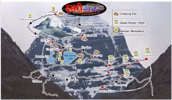Kailash Mansarovar Yatra route