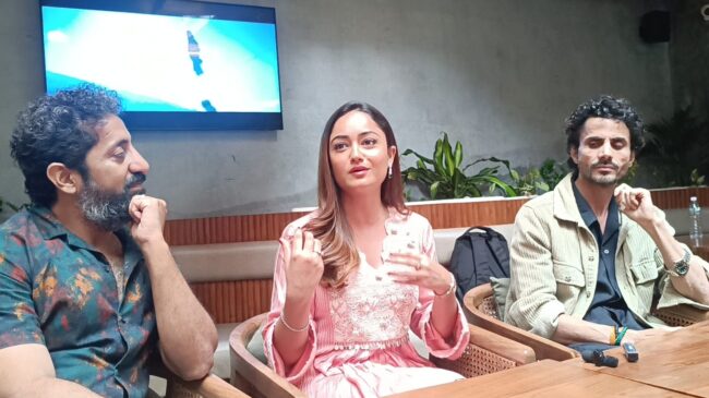 Ashram webseries fame Tridha Choudhary, Vikram Kochar's big disclosure in Jaipur, in front of media on promotion of So-Long Valley film... Solong Valley director Man Singh