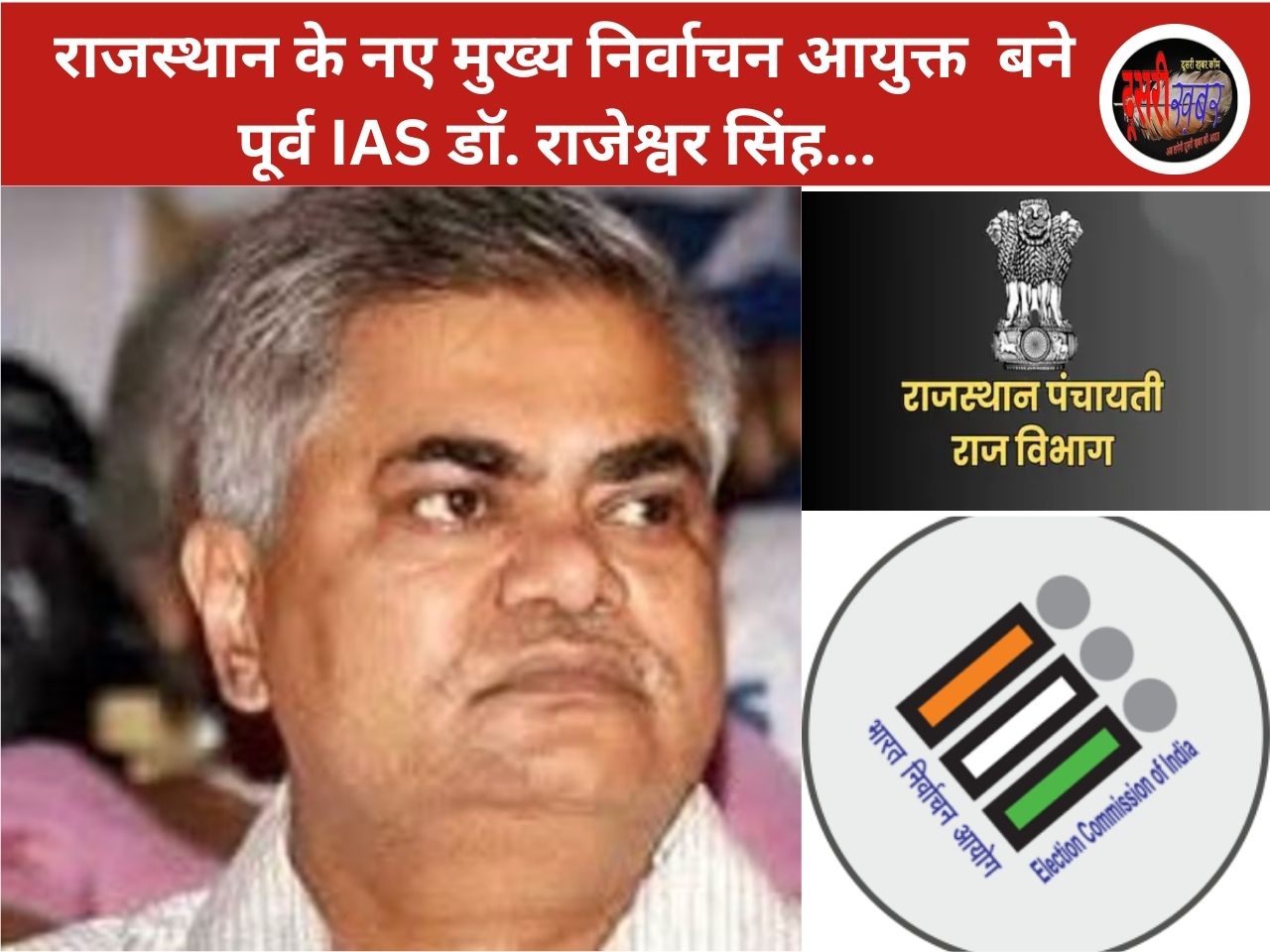 राजस्थान के नए मुख्य निर्वाचन आयुक्त बने पूर्व IAS डॉ. राजेश्वर सिंह… पंचायत और शहरी निकाय चुनाव की जिम्मेदारी मिली…
