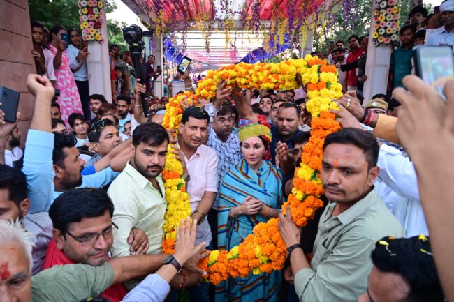 तेजाजी मेले में शामिल हुई उपमुख्यमंत्री दिया कुमारी
