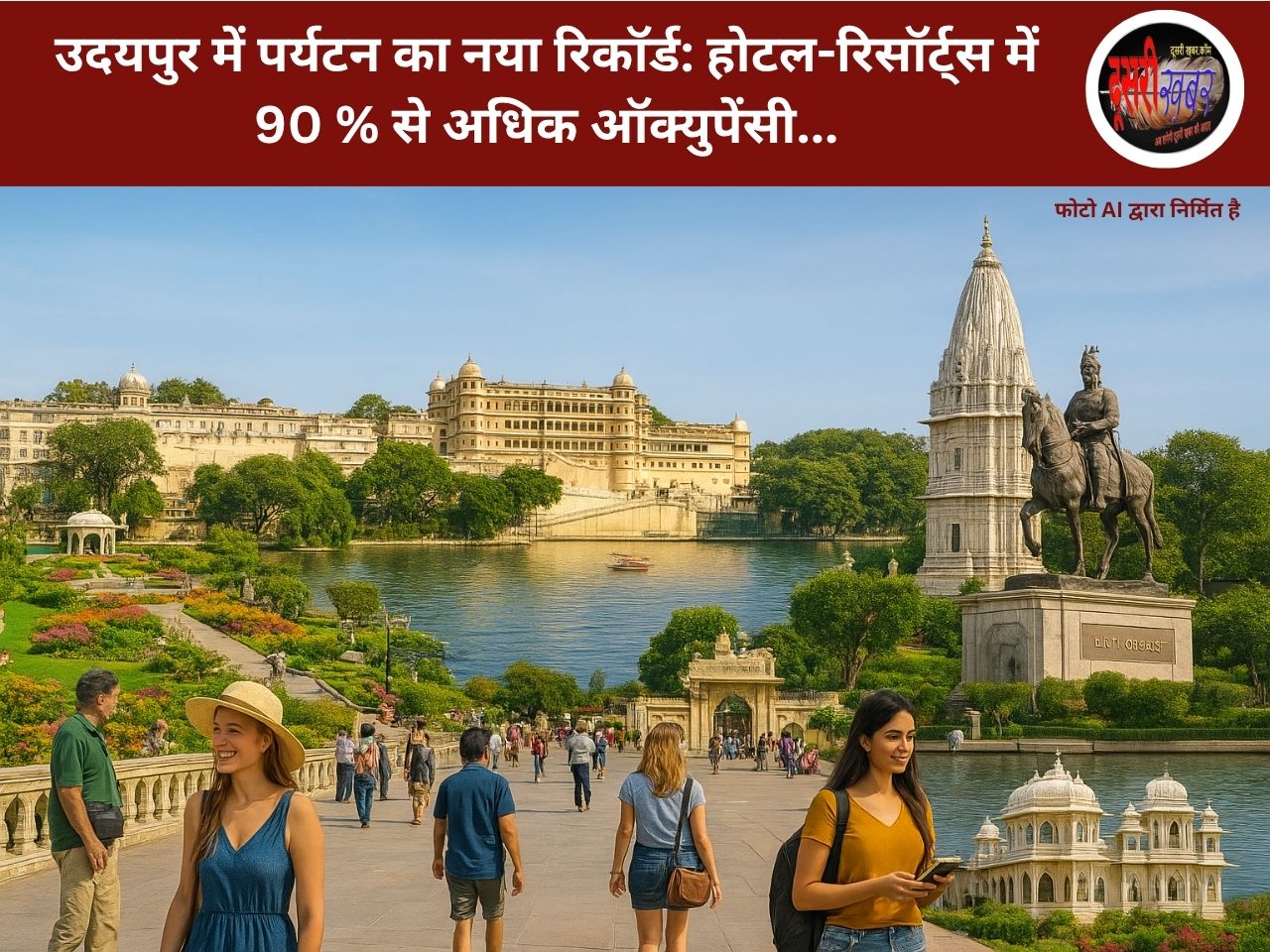 उदयपुर में पर्यटन का नया रिकॉर्ड: होटल-रिसॉर्ट्स में 90 % से अधिक ऑक्युपेंसी, रोज आ रहे 20000 से ज्यादा पर्यटक… उदयपुर में पर्यटन का नया रिकॉर्ड: होटल-रिसॉर्ट्स में 90 % से अधिक ऑक्युपेंसी, रोज आ रहे 20000 से ज्यादा पर्यटक…