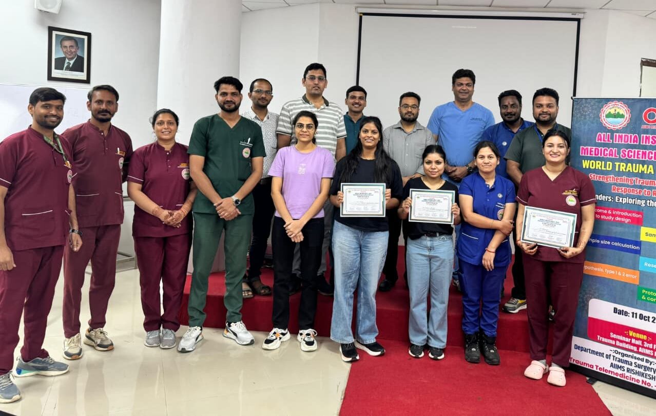 गीतांजली हॉस्पिटल के डॉ. अभिषेक कुमार AIIMS ऋषिकेश के गेस्ट फैकल्टी बने, रिसर्च मेथडोलॉजी पर विशेष सत्र