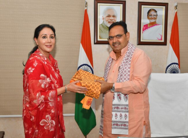 दीपावली पर उप मुख्यमंत्री दिया कुमारी ने की मुख्यमंत्री भजनलाल शर्मा से भेंट