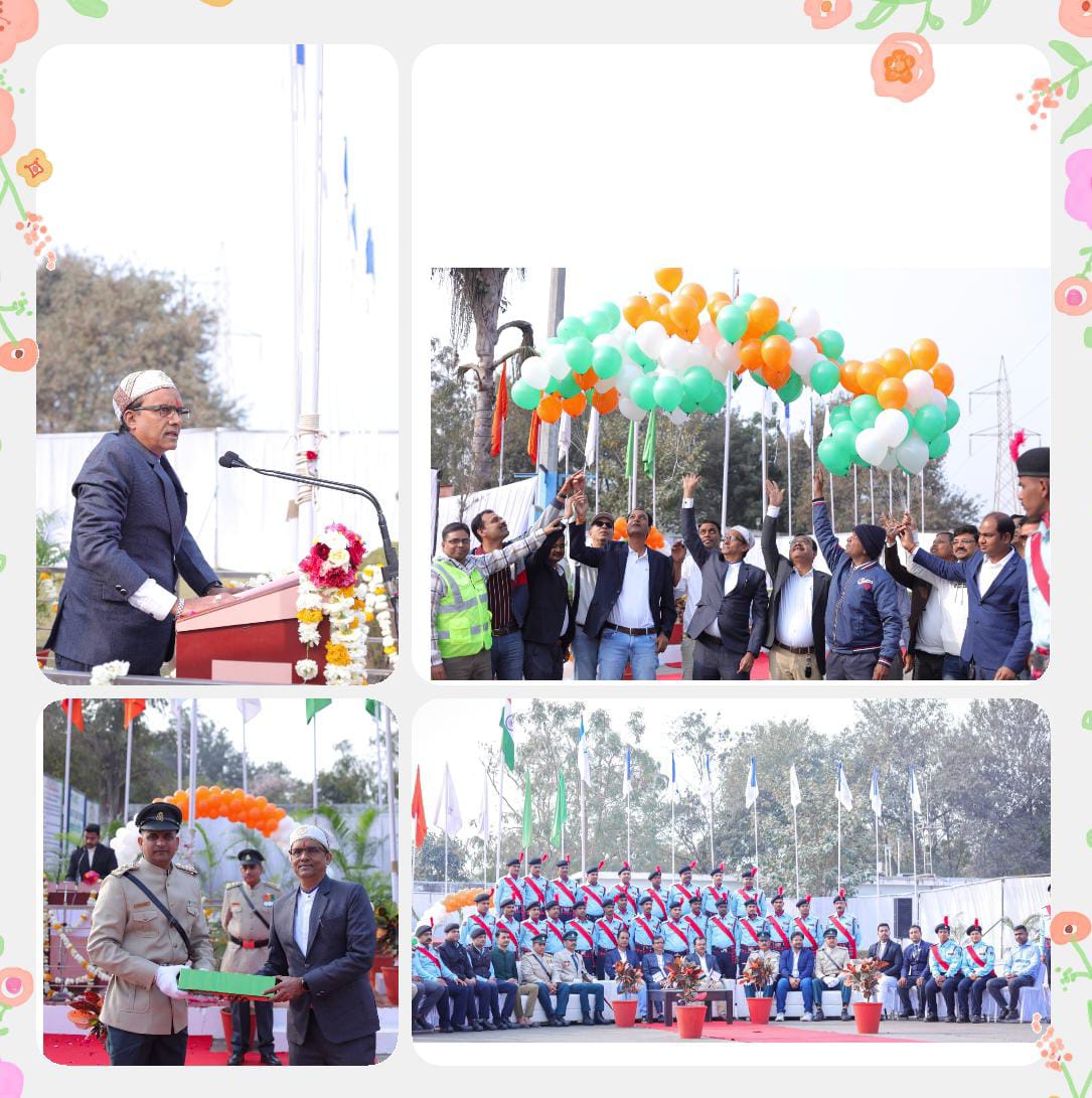 निंबाहेड़ा में यूनिट हेड मनीष तोषनीवाल ने किया ध्वजारोहण, कर्मचारियों को किया सम्मानित