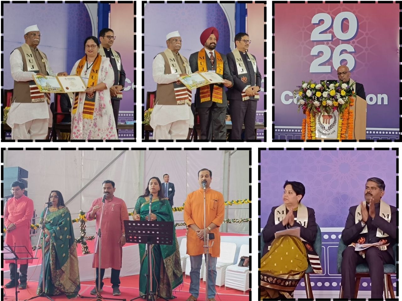 मणिपाल यूनिवर्सिटी में पांचवां दीक्षांत समारोह में डिग्री लेते हुए स्टूडेंट