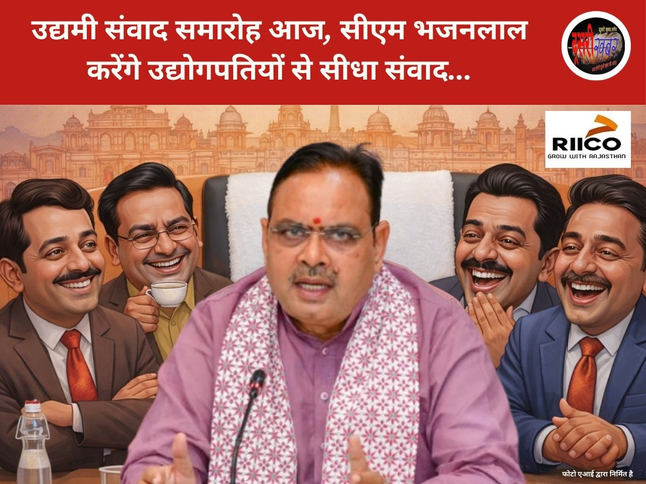 उद्यमी संवाद समारोह आज, सीएम भजनलाल करेंगे उद्योगपतियों से सीधा संवाद