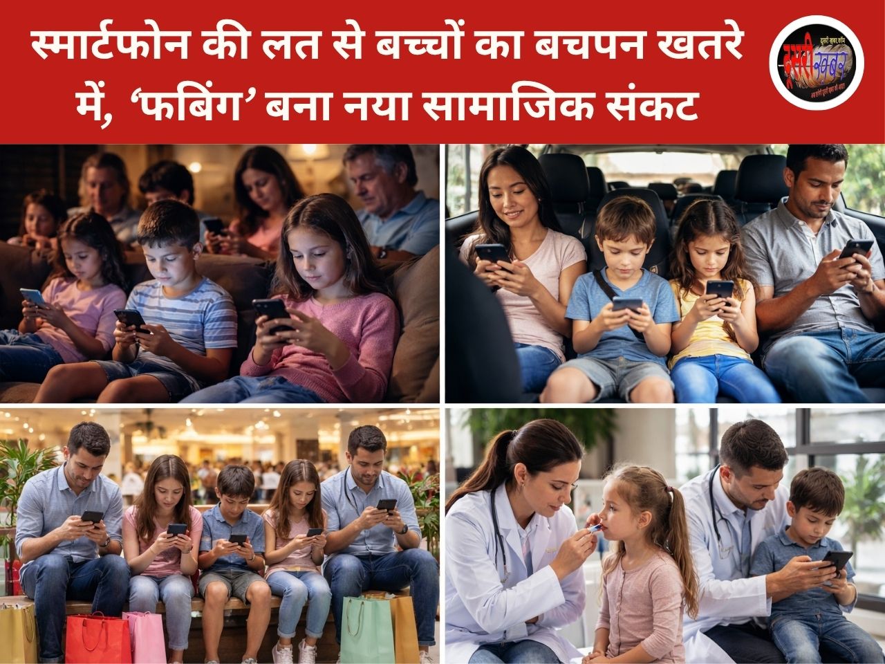 स्मार्टफोन की लत से बच्चों का बचपन खतरे में, ‘फ़बिंग’ बना नया सामाजिक संकट..