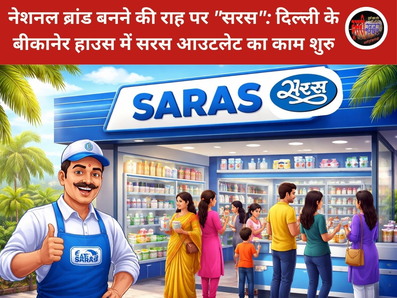 नेशनल ब्रांड बनने की ओर अग्रसर “सरस”: बीकानेर हाउस में सरस आउटलेट का काम शुरु