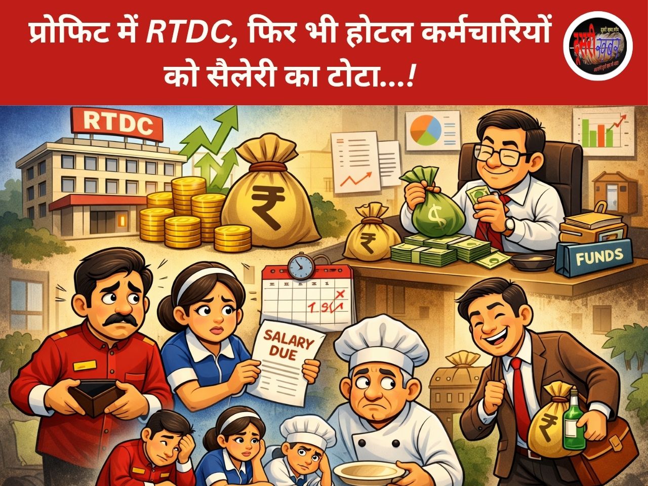 प्रोफिट में RTDC, फिर भी होटल कर्मचारियों को सैलेरी का टोटा…! प्रोफिट में RTDC, फिर भी होटल कर्मचारियों को सैलेरी का टोटा…!