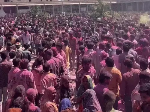 सांवलिया सेठ ने भक्तों संग खेली भव्य होली, गुलाल से सराबोर मंडफिया