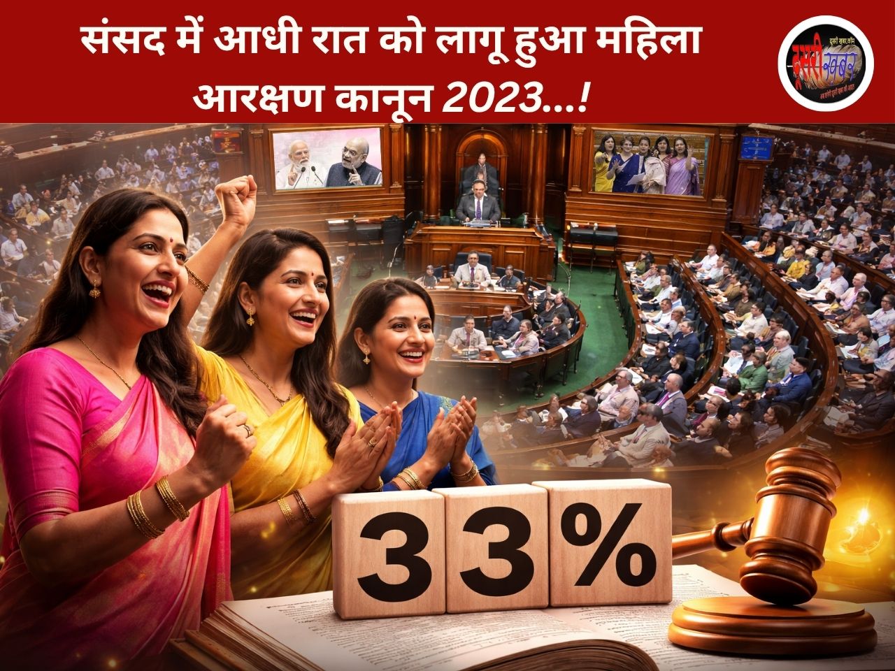 संसद में आधी रात को लागू हुआ महिला आरक्षण कानून 2023…