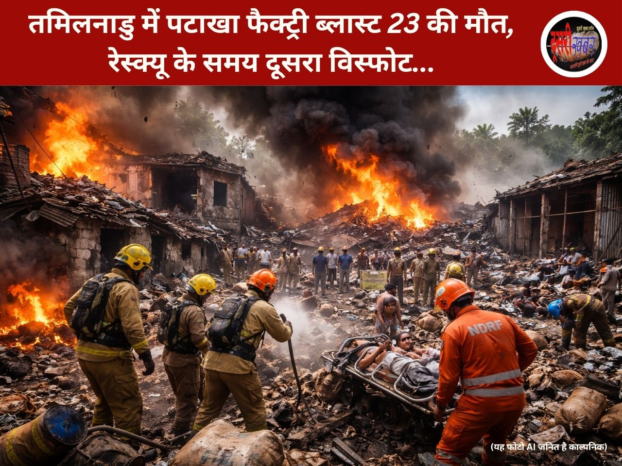 तमिलनाडु में पटाखा फैक्ट्री ब्लास्ट 23 की मौत, रेस्क्यू के समय दूसरा विस्फोट…