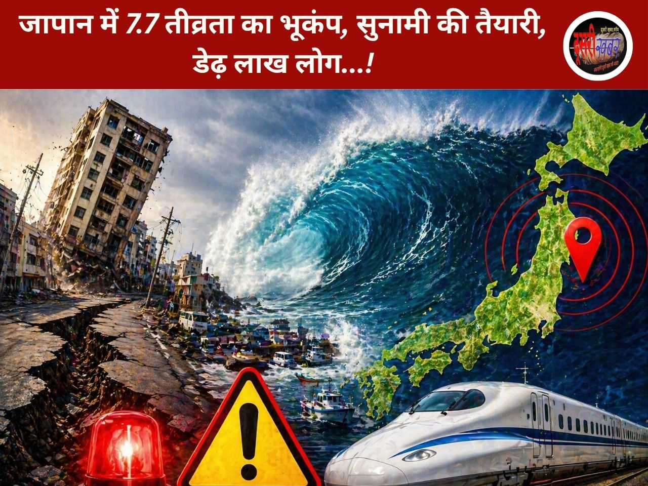 जापान में 7.7 तीव्रता का भूकंप, सुनामी की तैयारी, डेढ़ लाख लोग…!