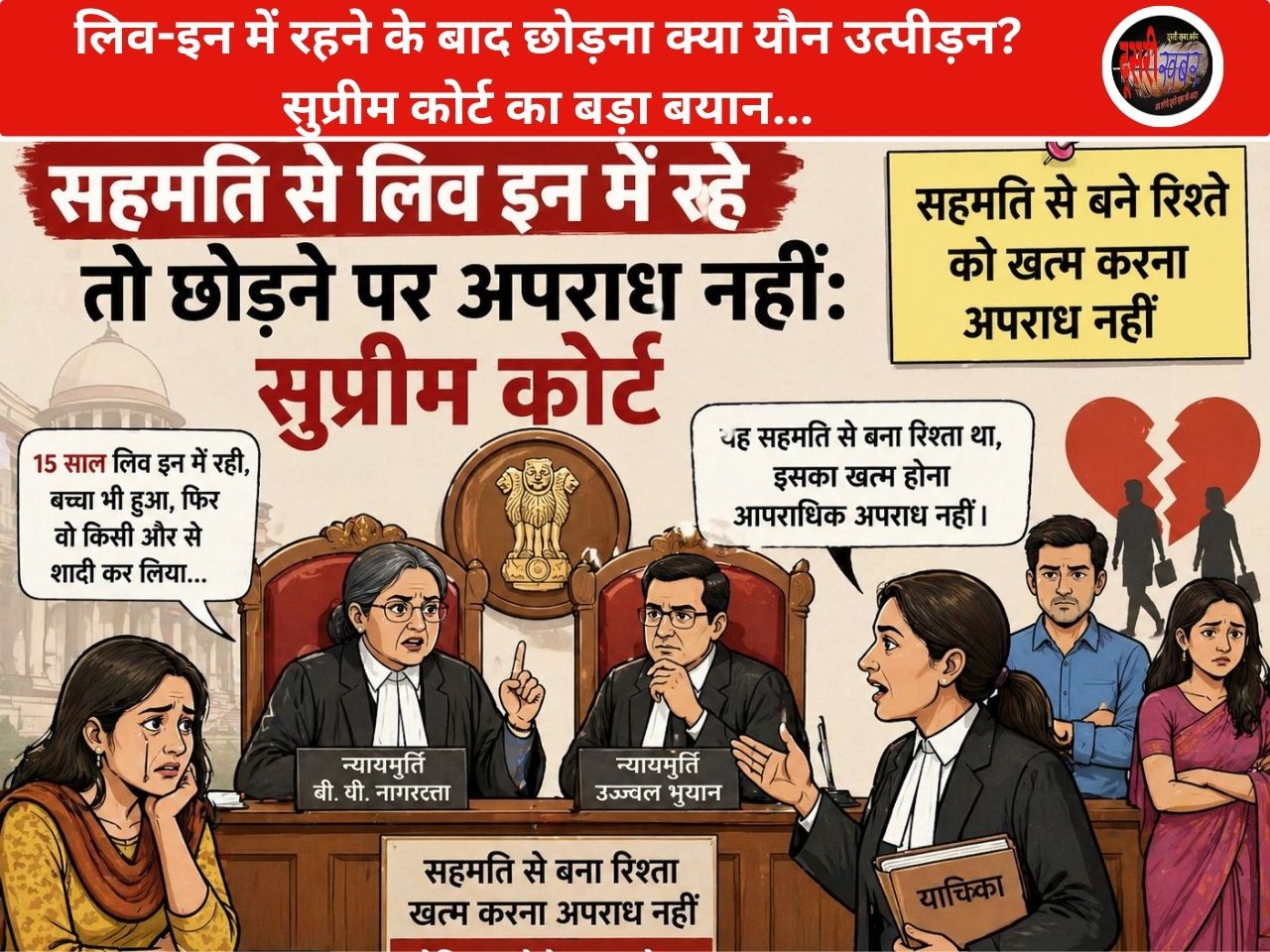 लिव-इन में रहने के बाद छोड़ना क्या यौन उत्पीड़न? सुप्रीम कोर्ट का बड़ा बयान.