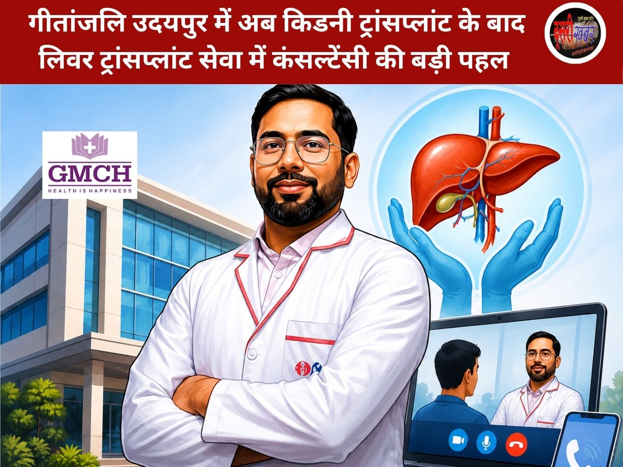 ऑर्गन डोनेशन के बाद गीतांजलि उदयपुर में अब लिवर ट्रांसप्लांट से संबंधित कंसल्टेशन की शुरुआत, वॉट्सएप कॉल के जरिए देशभर में कंसल्टेशन भी संभव