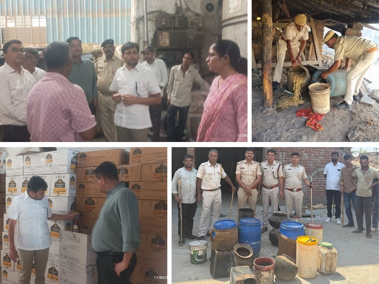 राजस्थान में आबकारी विभाग का अवैध शराब पर बड़ा एक्शन, तीन दिन में सैकड़ों गिरफ्तार, लाखों लीटर वॉश नष्ट, अंग्रेजी शराब के सैकड़ों कार्टन पकड़