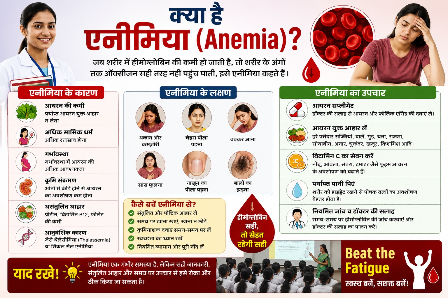 नर्सिंग छात्राओं में एनीमिया जागरूकता के लिए “Beat the Fatigue” कार्यक्रम 