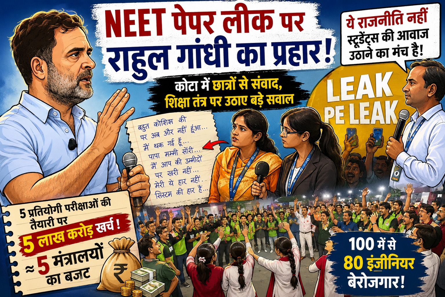 राहुल गांधी कोटा में बोले- छात्रों को तनाव नहीं अवसर देने की जरूरत… राहुल गांधी कोटा में बोले- छात्रों को तनाव नहीं अवसर देने की जरूरत…