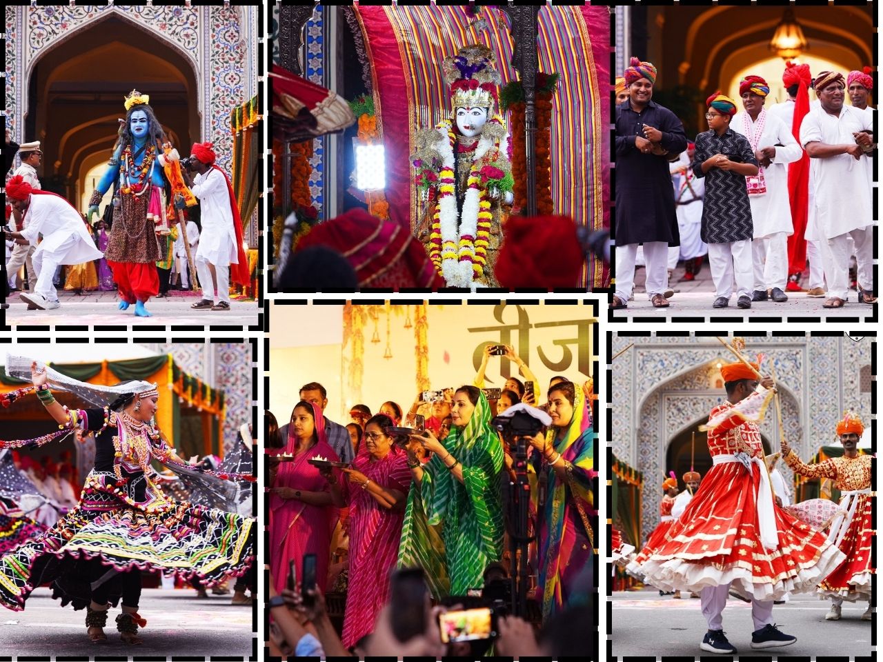 जयपुर की गलियों से अमेरिका तक गूंजे तीज माता के जयकारे, पूर्व राजपरिवार सदस्य पद्मनाभ सिंह ने की आरती, राजसी ठाठ-बाठ से निकली तीज माता की सवारी...
