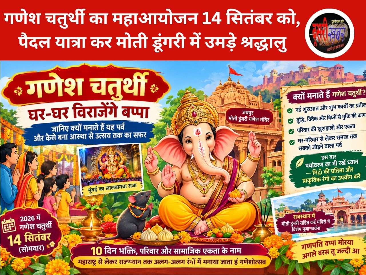 गणेश चतुर्थी: घर-घर विराजेंगे बप्पा, जानिए क्यों मनाते हैं यह पर्व और कैसे बना आस्था से उत्सव तक का सफर?